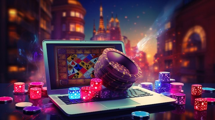 Sistem proteksi keamanan data digital dengan simbol kunci dan jaringan